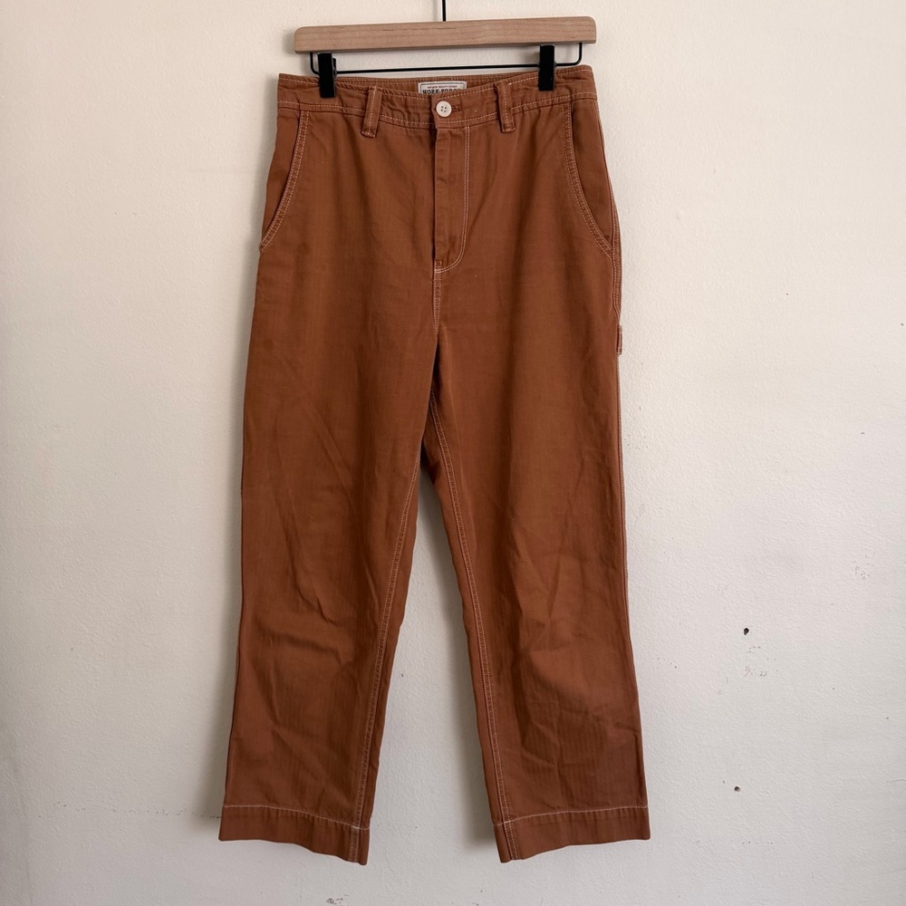 Vtg Gap Work-Force Carpenter Pants Rust Orange Y2K High Waisted Utility 6